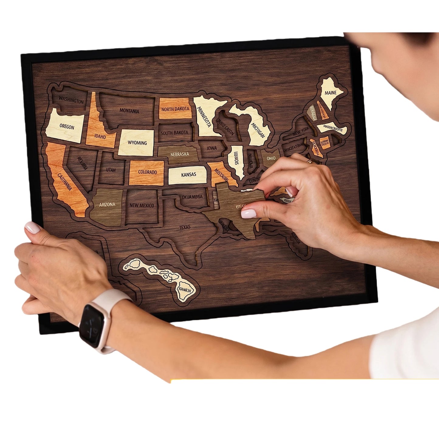 Wooden Travel Puzzle of the United States – 250th Anniversary Commemorative Gift