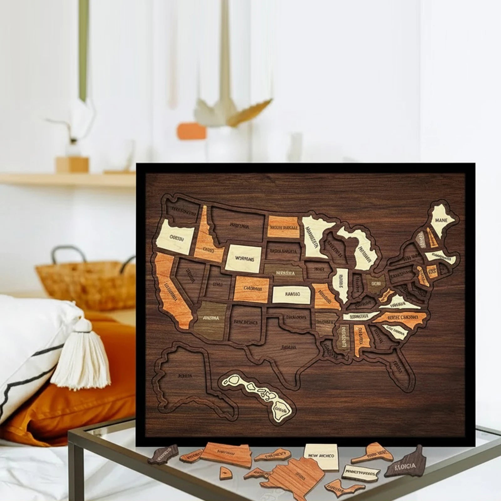 Wooden Travel Puzzle of the United States – 250th Anniversary Commemorative Gift