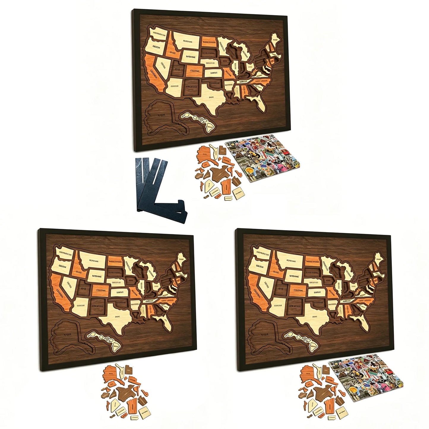 Wooden Travel Puzzle of the United States – 250th Anniversary Commemorative Gift