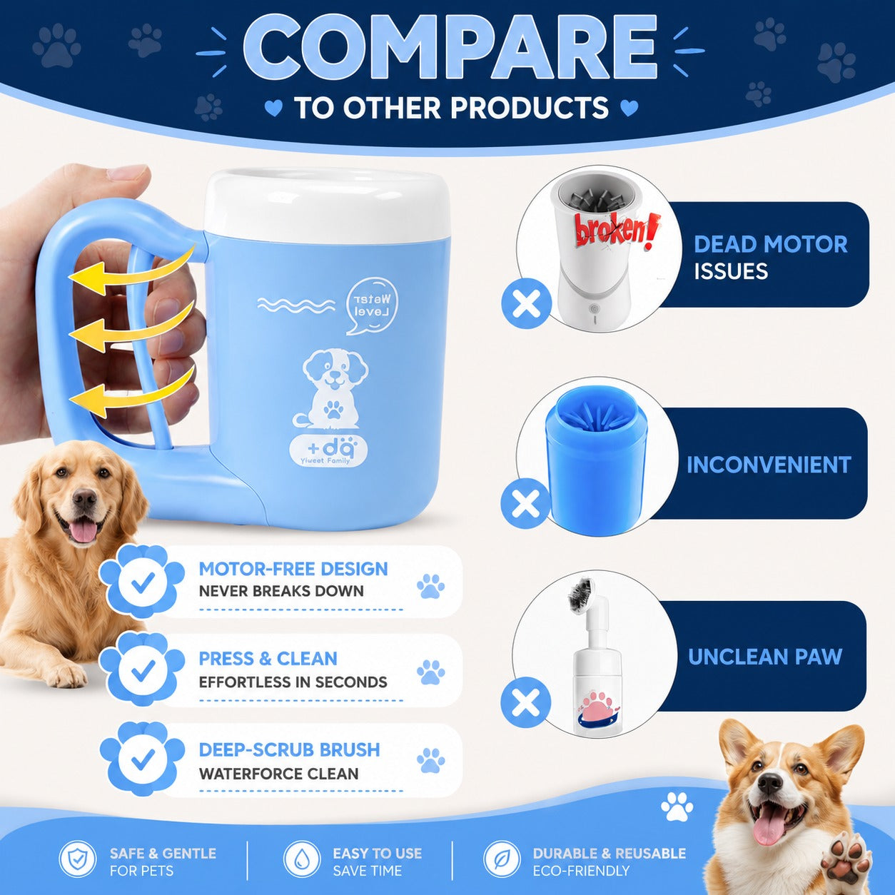 Portable Dog Paw Cleaner